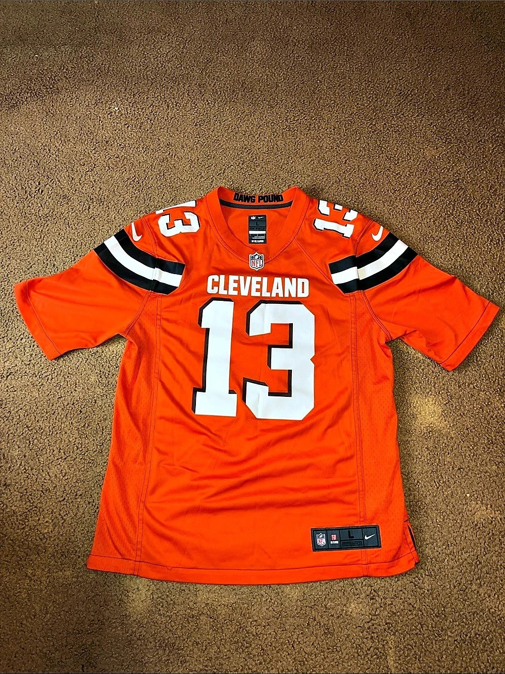 Nike Cleveland Browns Odell Beckham Jr. Nike On Field Game Jersey. #13 Men
